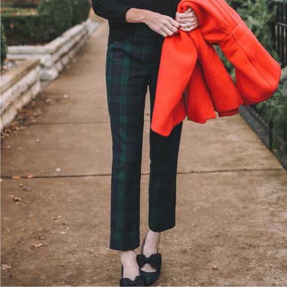 J. Crew TALL LONG Pant Trouser Tartan Plaid Wool Cameron Holiday Winter Classic - Picture 3 of 15